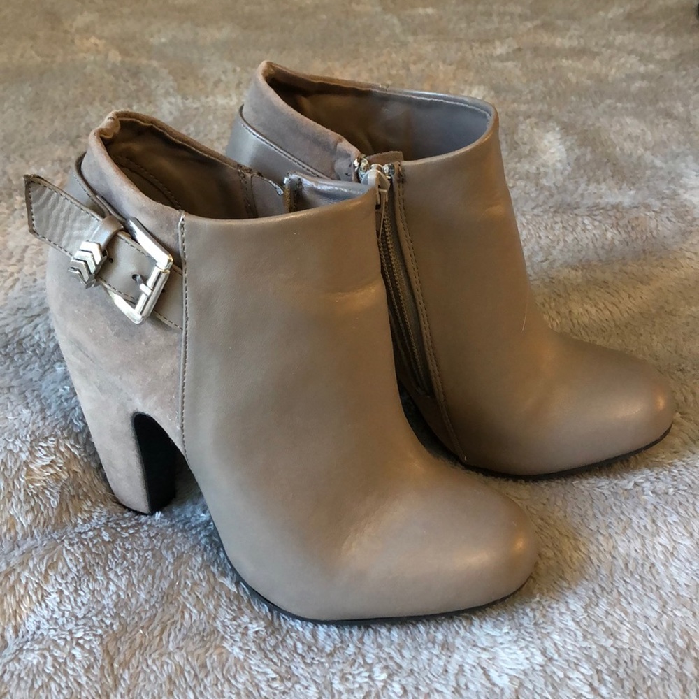 Grey ankle boots